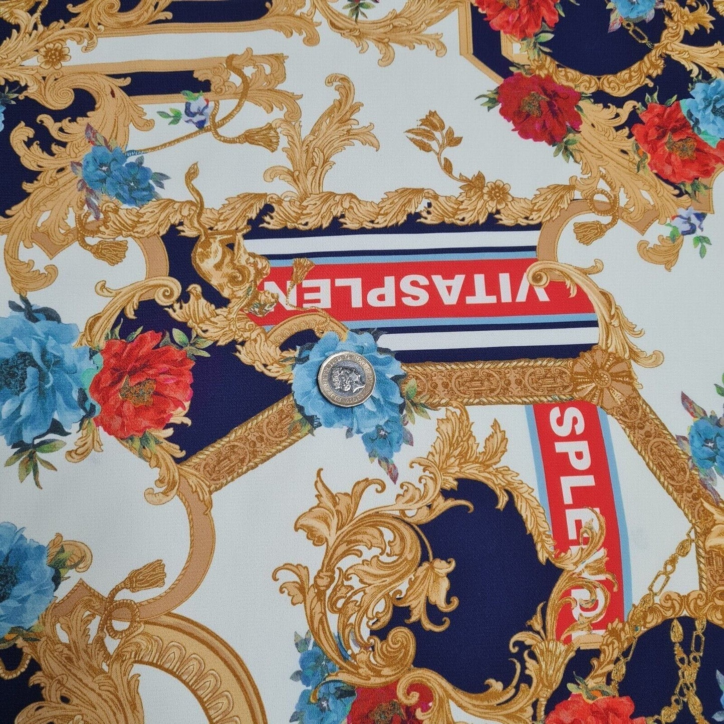 Crepe Fabric Multicolour Floral Printed 55" Wide