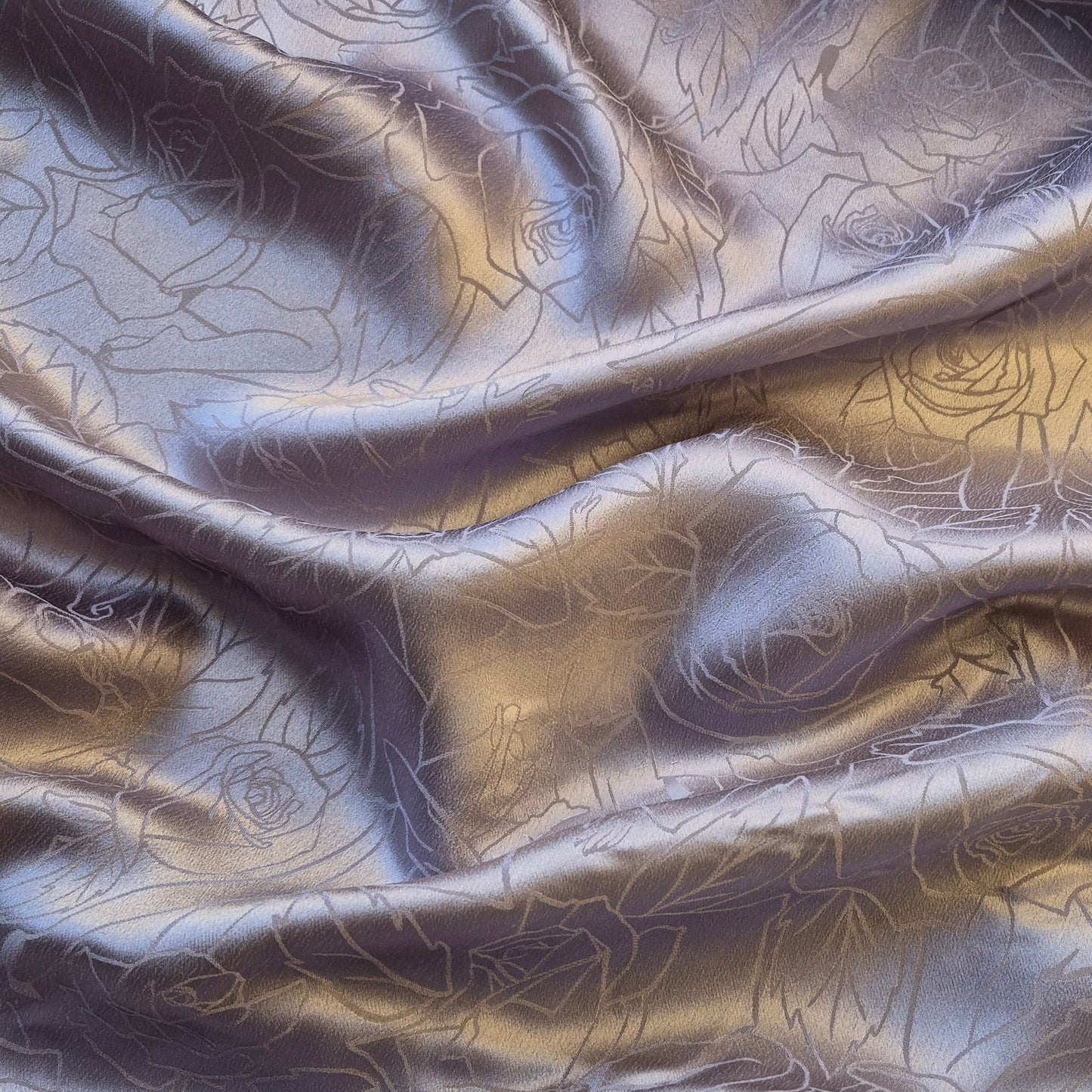 Pure Silk Jacquard Satin Fabric 51" Wide Sold By Metre