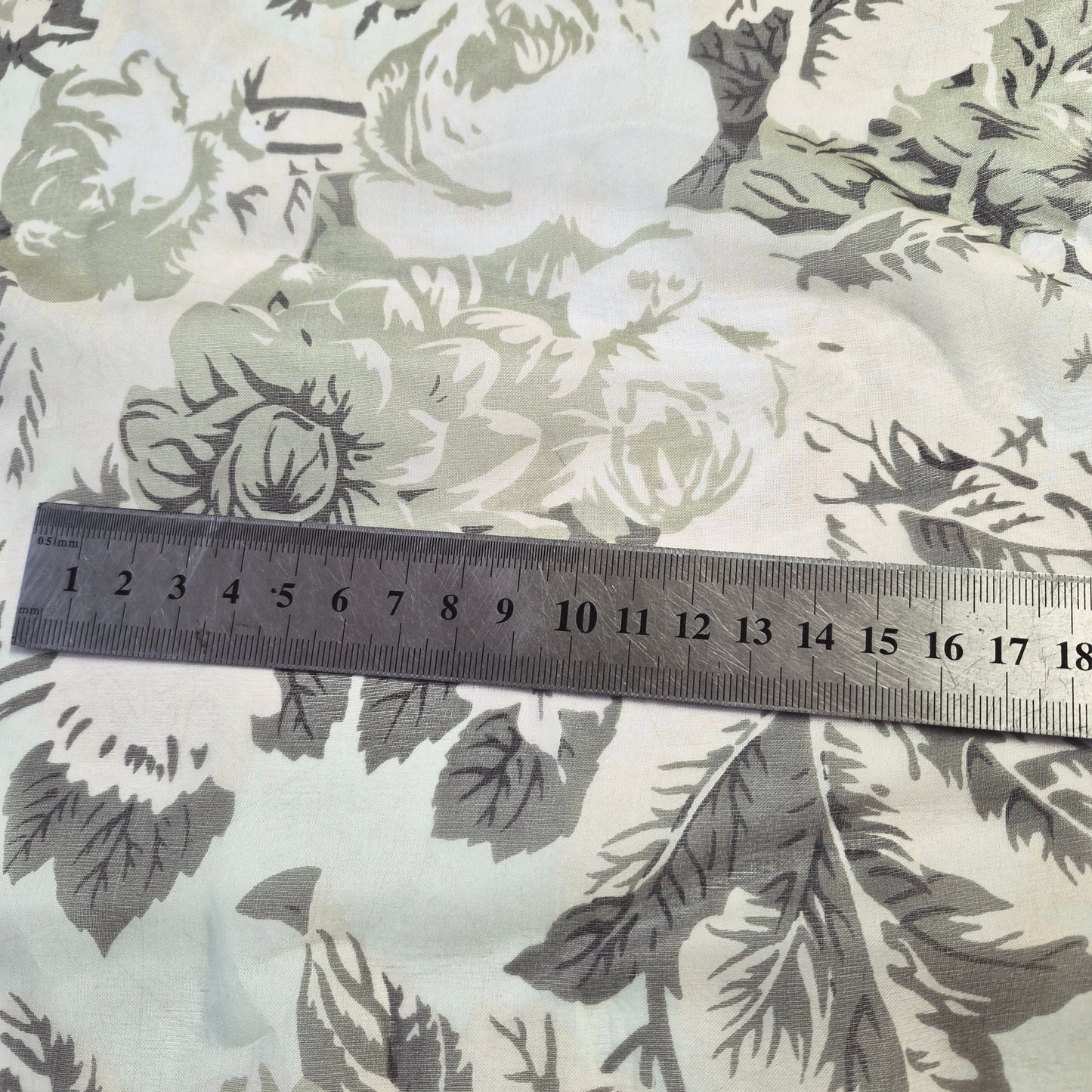 Printed Pure Silk Organza Fabric 43" Wide (Sold By Metre)