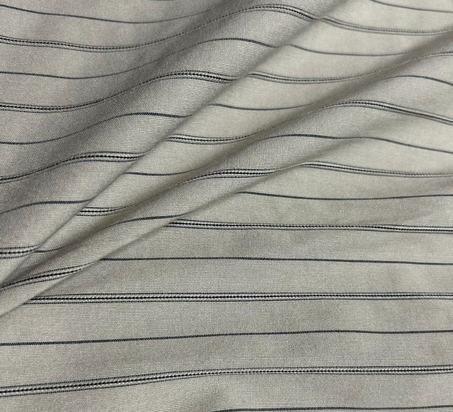Bengaline Fabric Beige Striped 2-Way Stretch 55'' Wide Sold By The Metre