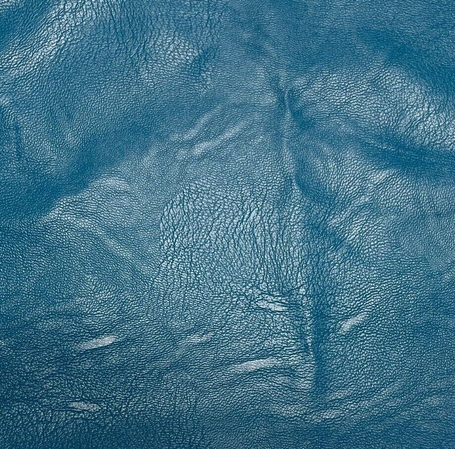 PU Faux Leatherette Fabric Waterproof Petrol Blue 55" Wide Sold By Metre