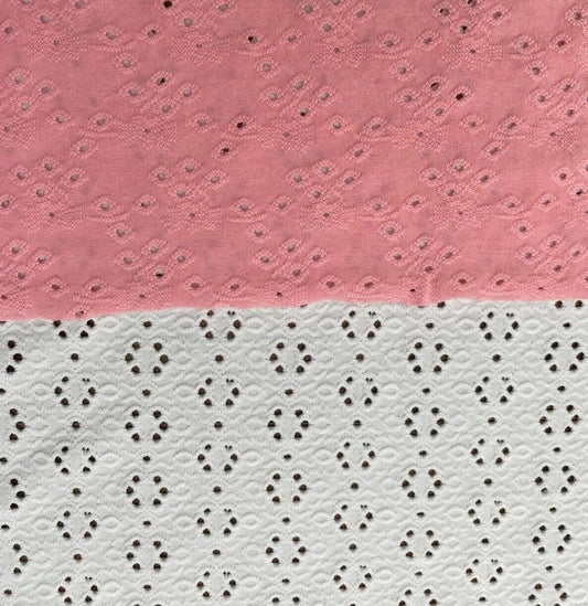 Anglaise jersey Fabric Polyester 55" Wide 4 Way Stretch Sold By Metre