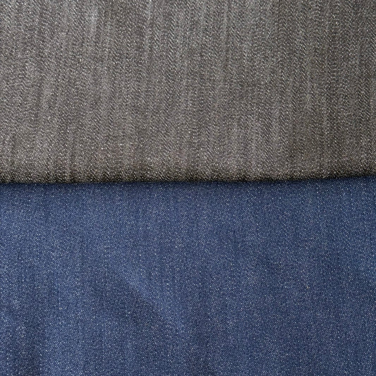 10 oz Blue and Black Cotton Sustainable Denim