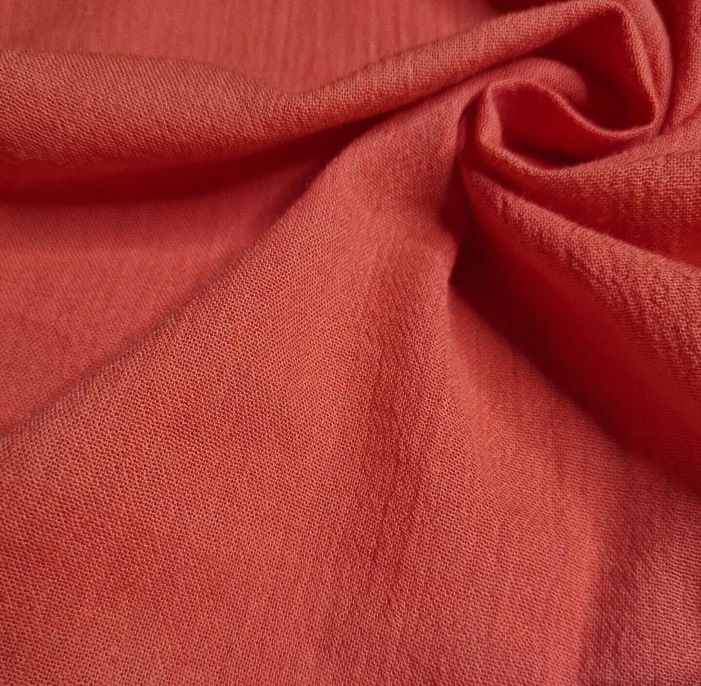 Cotton Cheesecloth Gauze Fabric Coral Red Colour 55" Wide
