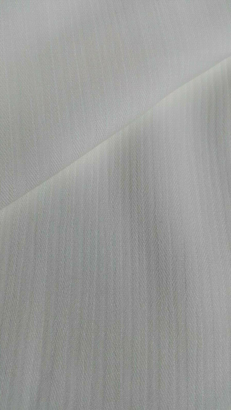 OFF WHITE STRIPED THIN VISCOSE FABRIC - SOLD BY THE METRE