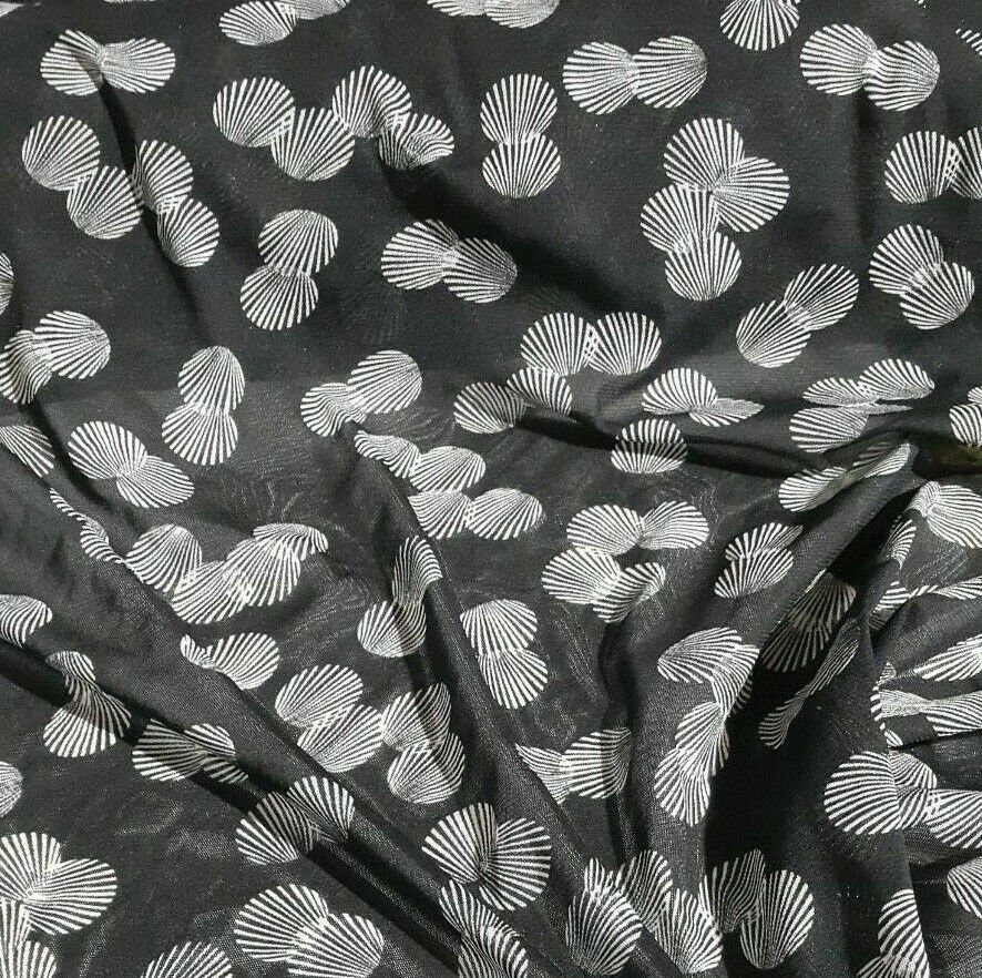 STRETCH TULLE FABRIC SHELL PRINTED -SOLD BY THE METER