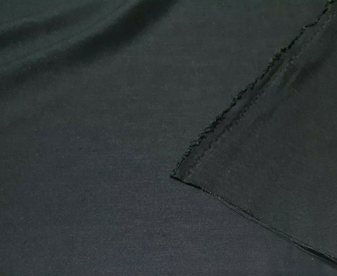 BLACK STRETCH POLYESTER FABRIC - SOLD BY THE METRE