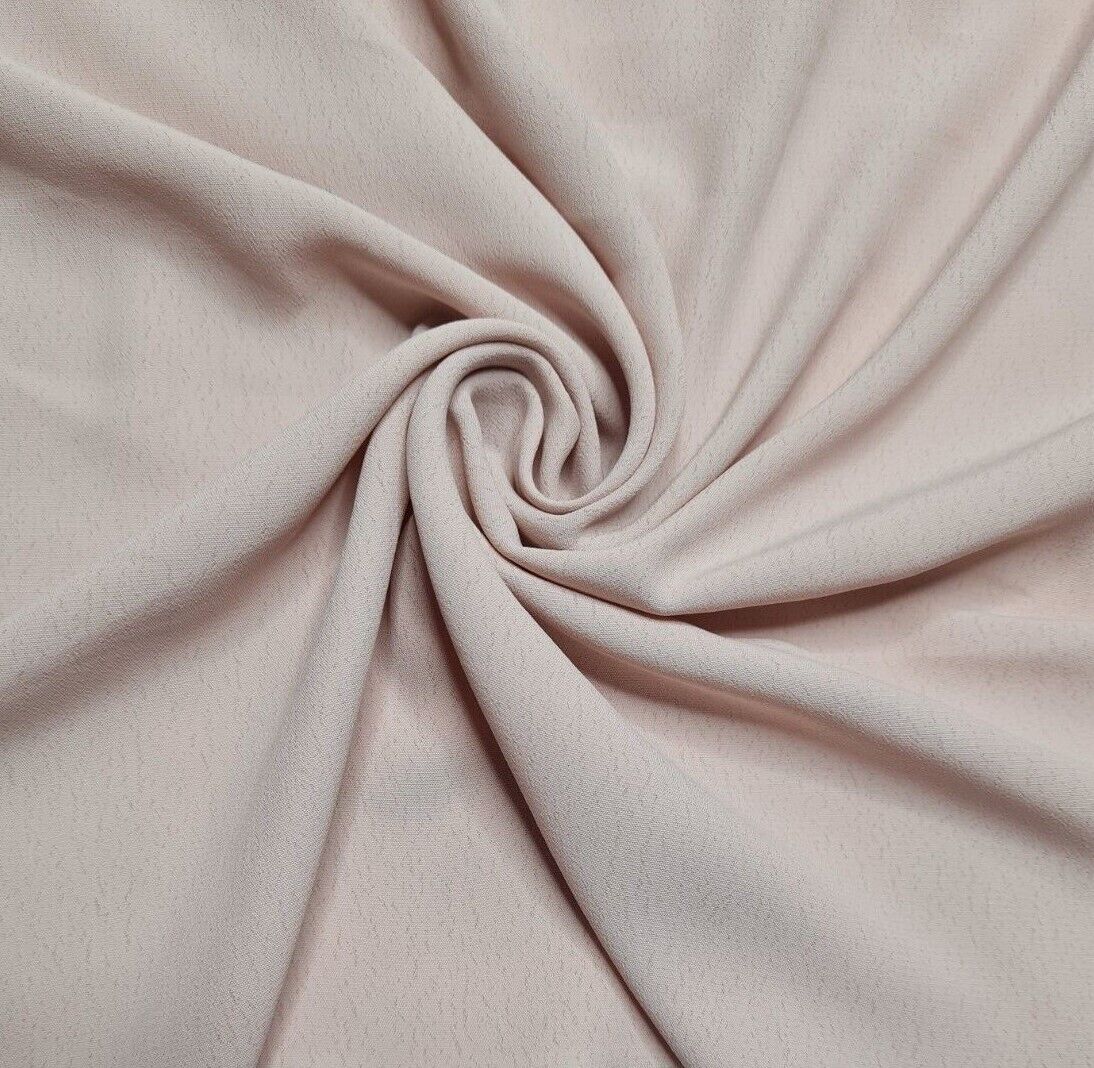 Crepe Morrocaine Fabric Black Navy And Nude Pink Colours 55" Wide Sold By Metre