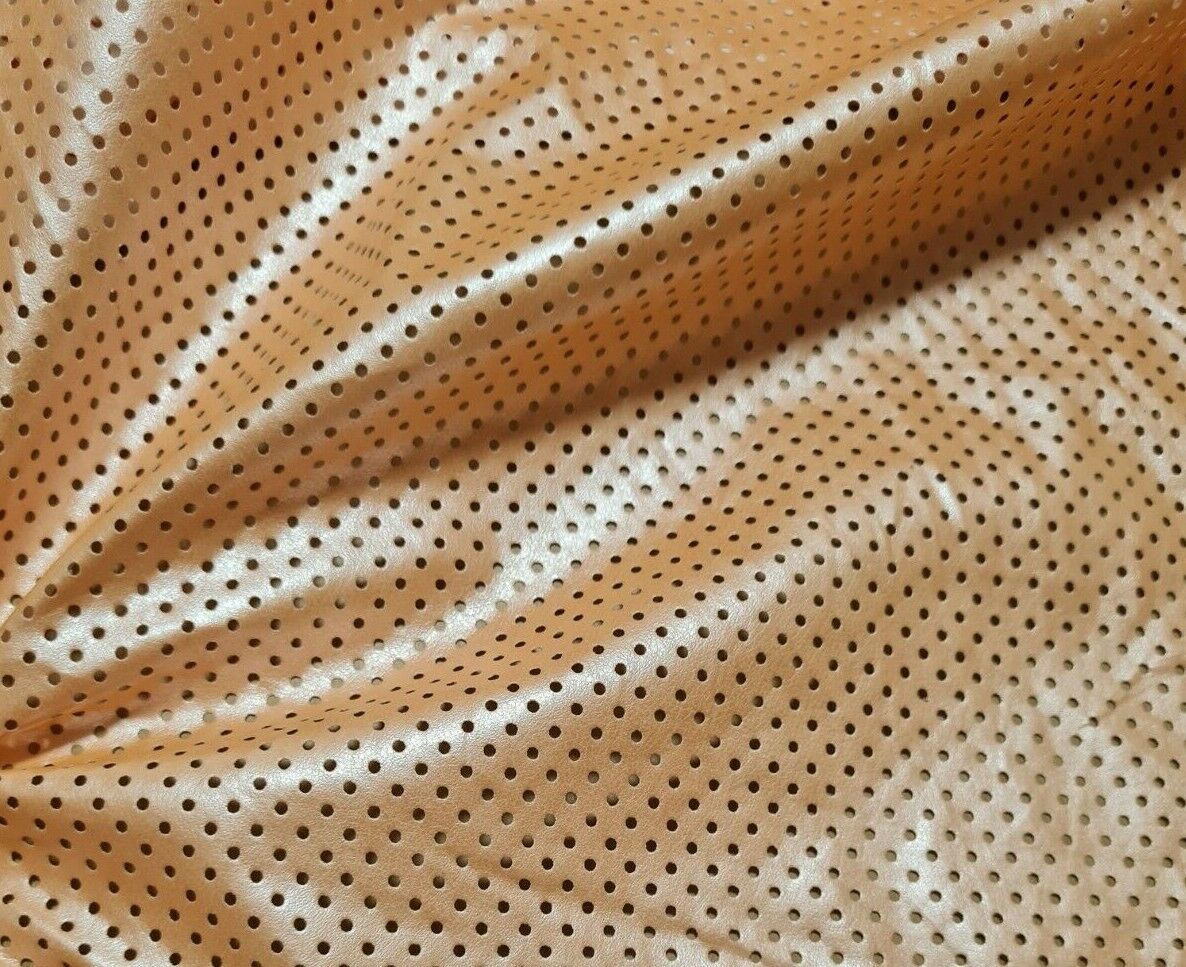 LEATHERETTE FABRIC PERFORATED CRAFT BOWS - SOLD BY THE METRE