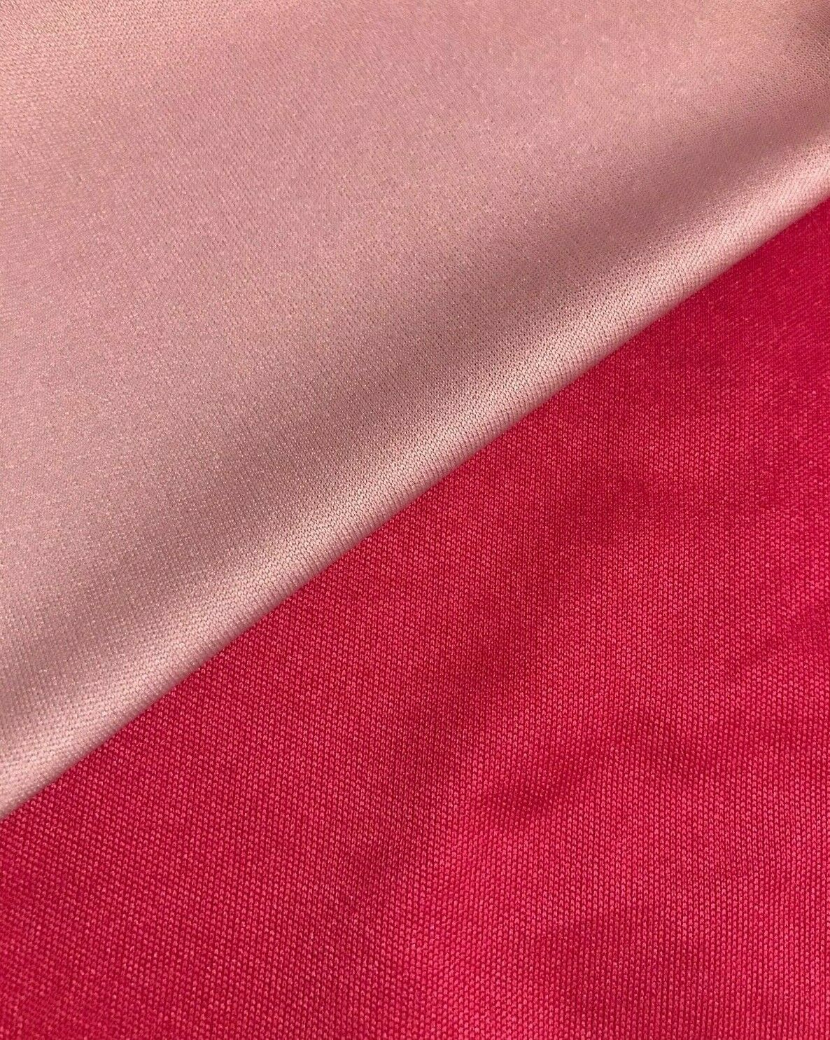 FUCHSIA AND ROSE PINK POLYESTER JERSEY FABRIC - SOLD BY THE METRE
