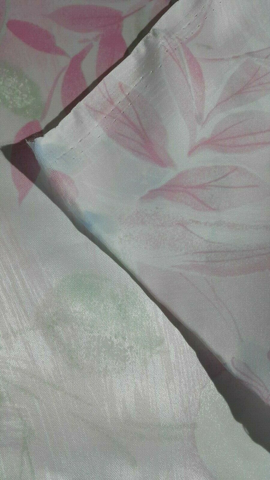 FLOWERED PRINTED WHITE TABLECLOTH FABRIC 275 CM WIDE - SOLD BY THE METRE