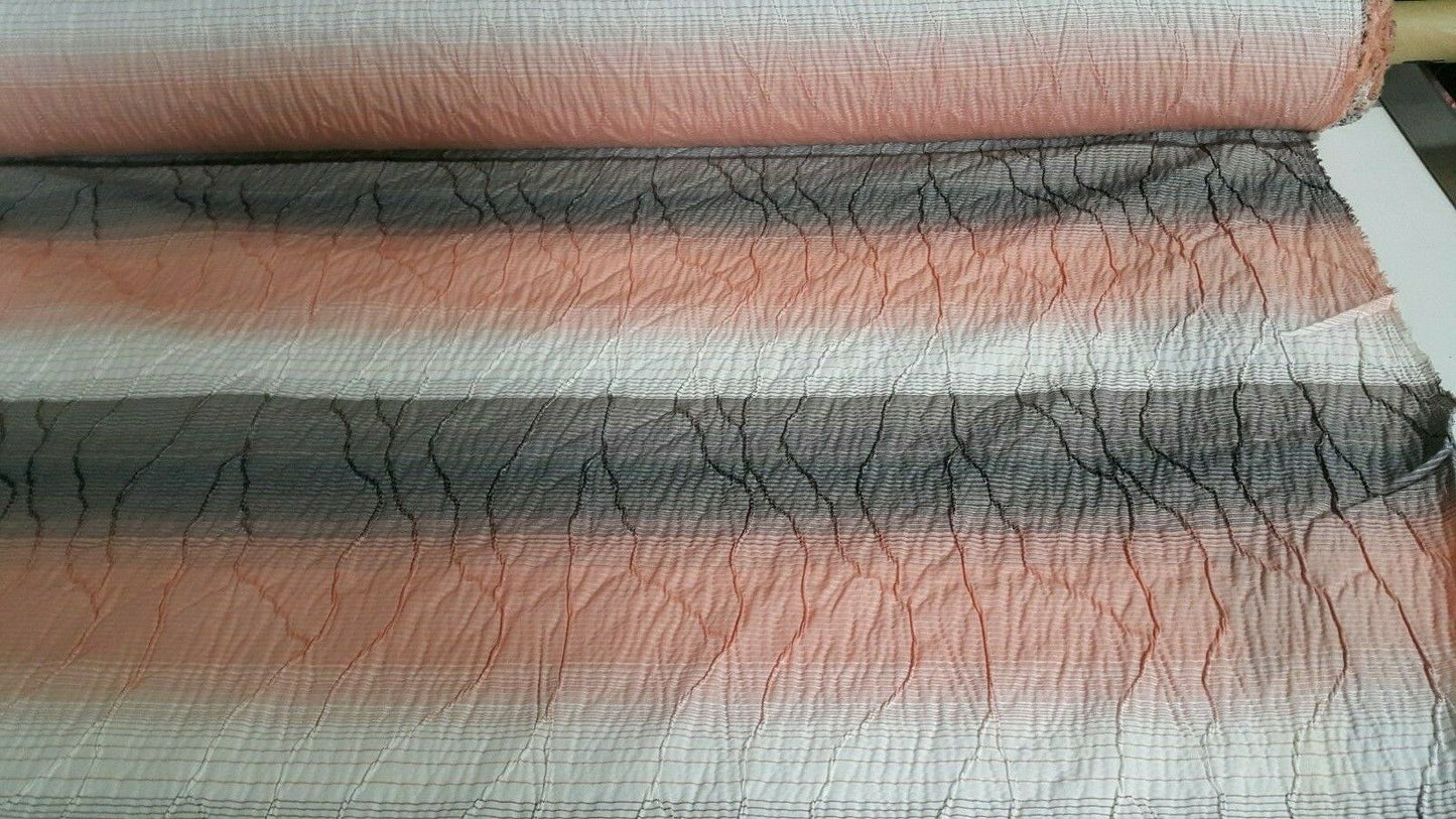 FIGURED AND STRIPED FABRIC-4 COLOUR-SOLD BY THE METER