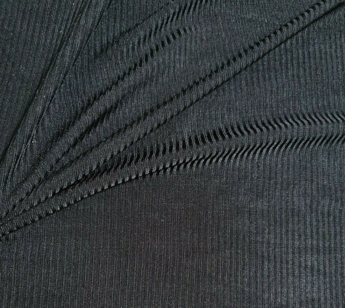 RIB JERSEY LYCRA FABRIC BLACK AND ORANGE COLOURS - SOLD BY THE METRE