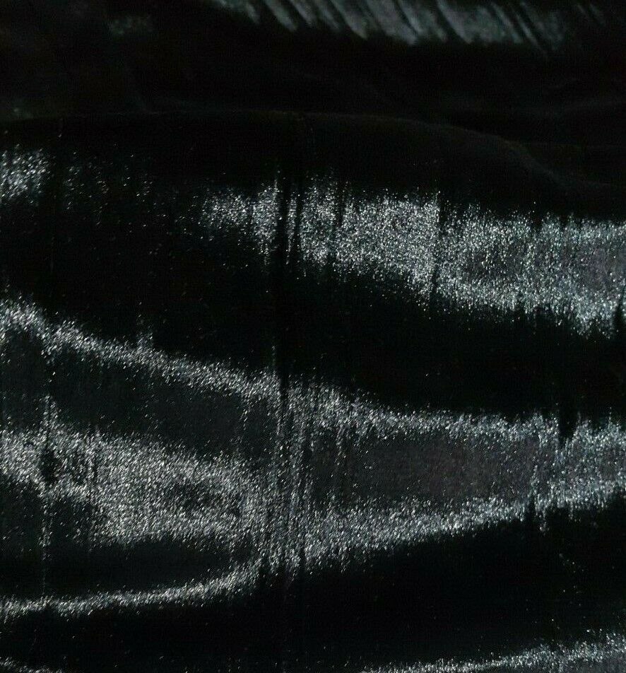 PLUSH VELVET FABRIC NAVY COLOUR STRETCH CRINKLED EFFECT-SOLD BY THE METRE