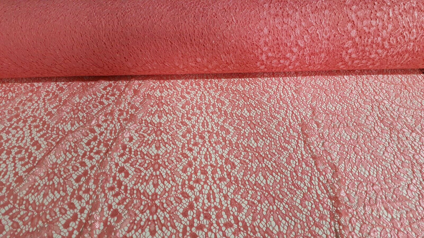 LACE FABRIC-3 COLOUR-SOLD BY THE METER