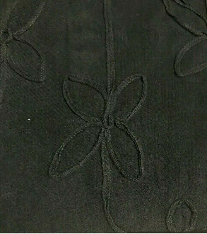 COTTON FABRIC FLORAL EMBROIDERED BORDER - SOLD BY THE PATTERN (85 CM)