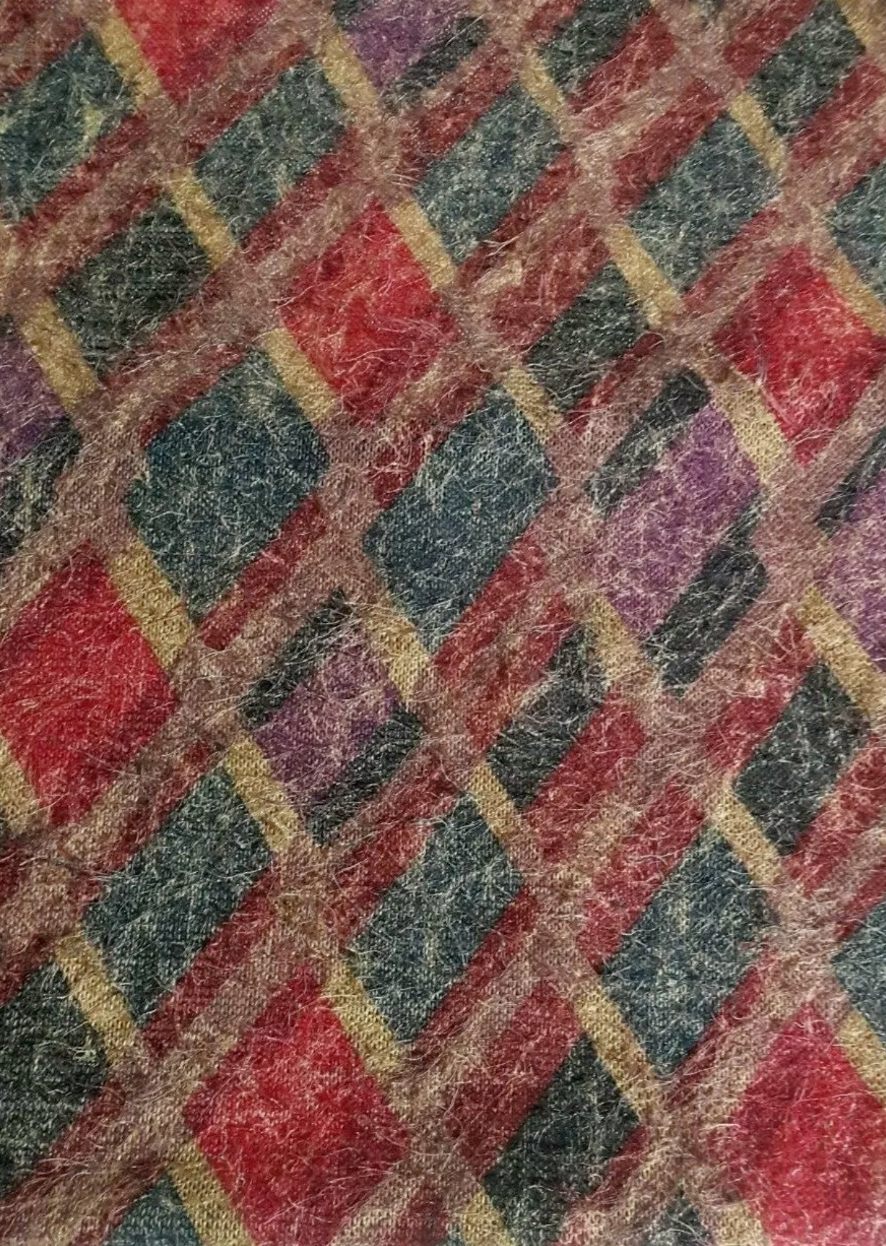 HAIRY EFFECT KNIT FABRIC 3 COLOURS - PRINTED AND - SOLD BY THE METER