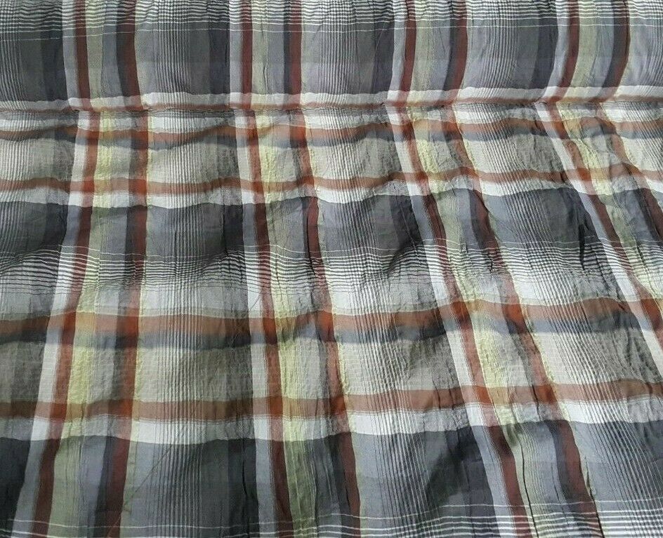 POLYCOTTON SHIRT FABRIC CHECKED - SOLD BY THE METRE