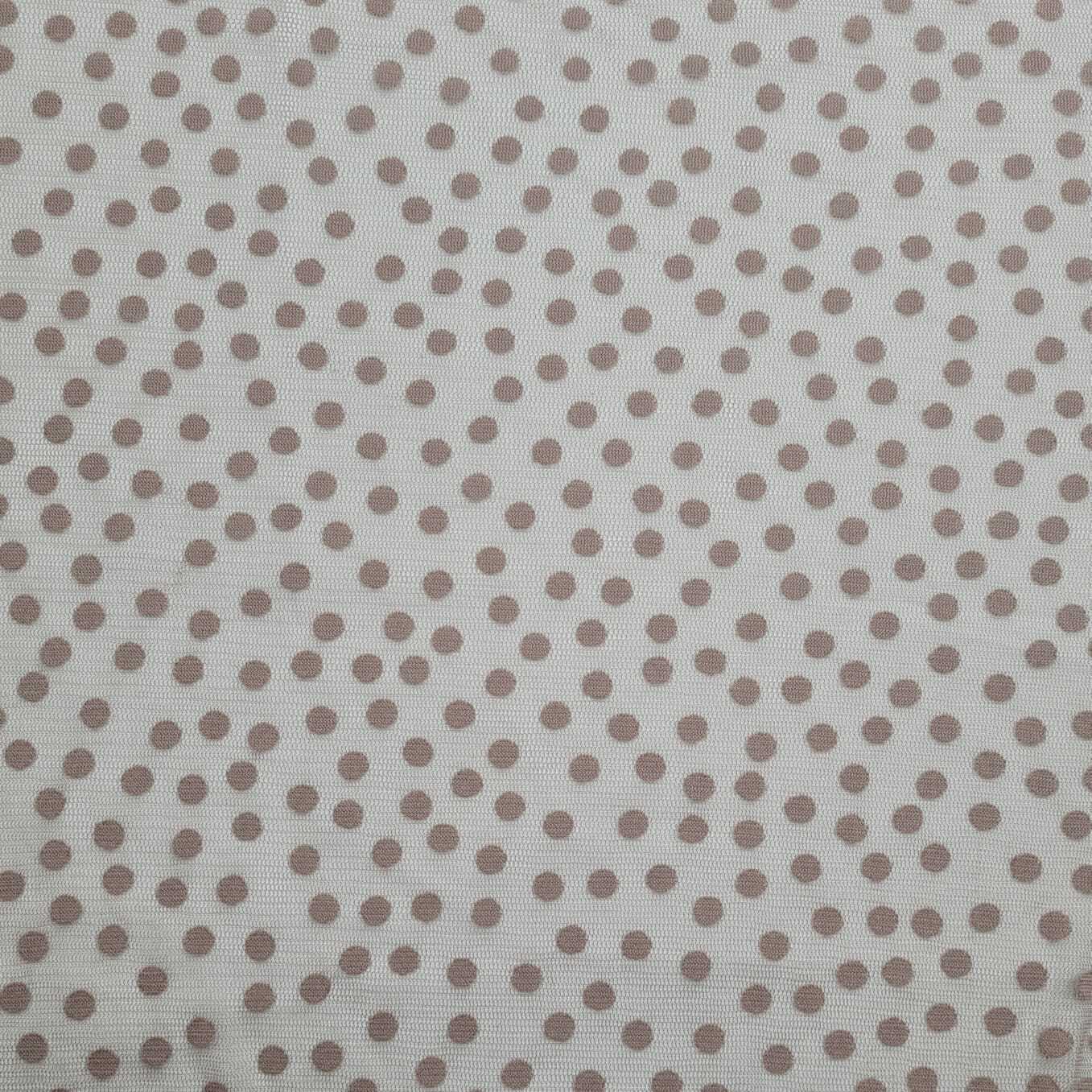 Tulle Mesh Fabric Spotted Black and Mocha Stretch 55" Wide Sold by the Metre