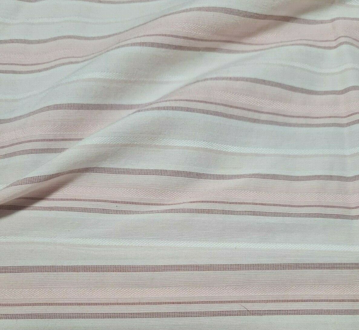 STRIPED STRETCH POLYCOTTON FABRIC - SOLD BY THE METRE