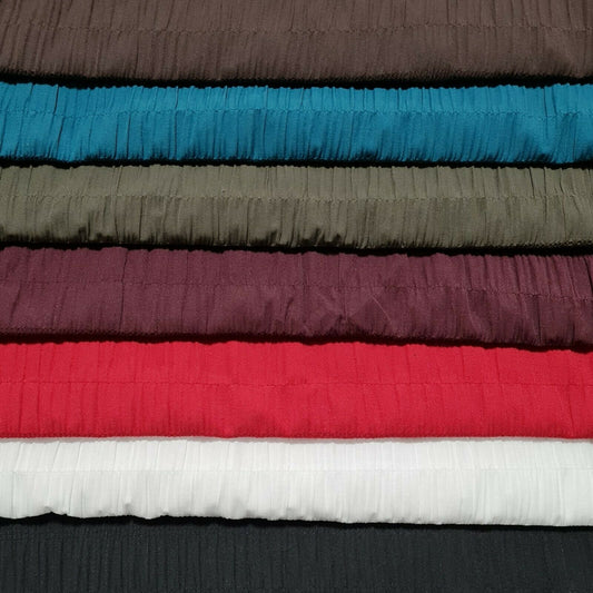 Polycotton Fabric Crinckled Effect Dressmaking 49" Wide