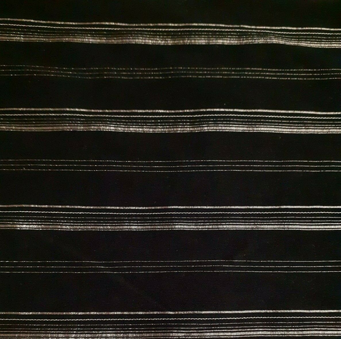 SHINY STRIPED STRETCH BLACK SHIRT FABRIC - SOLD BY THE METRE