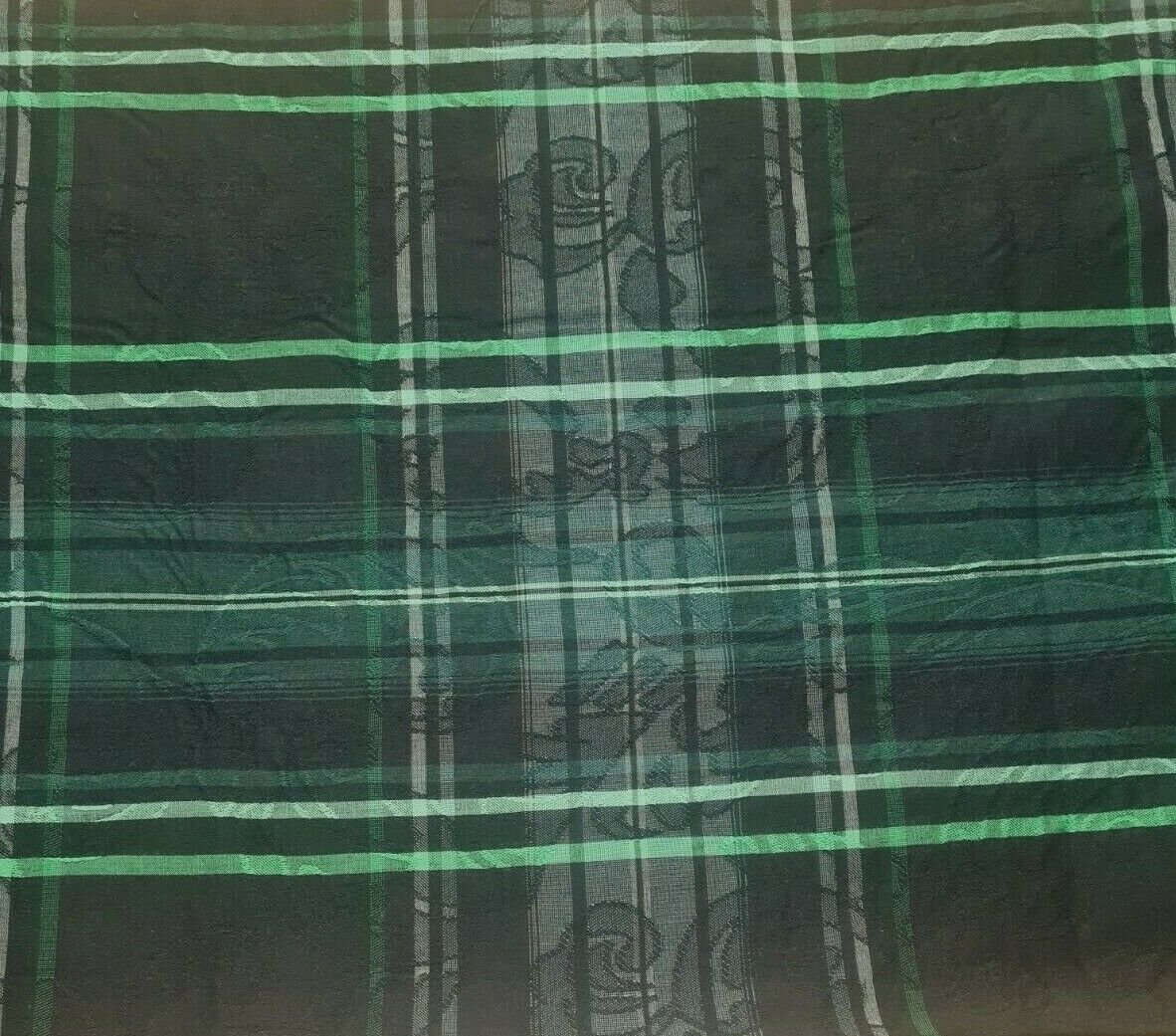 CHECKED AND FLORAL FIGURED STRETCH SHIRT FABRIC - SOLD BY THE METER