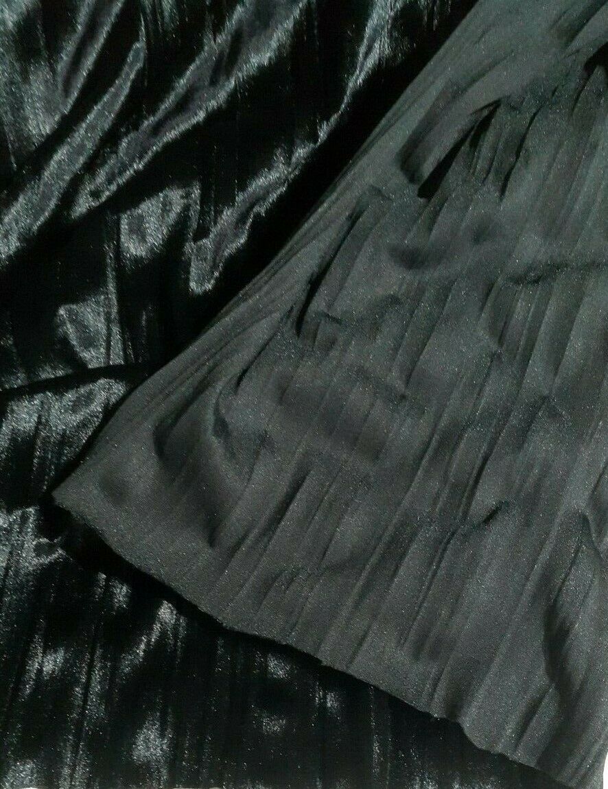 PLUSH VELVET FABRIC NAVY COLOUR STRETCH CRINKLED EFFECT-SOLD BY THE METRE