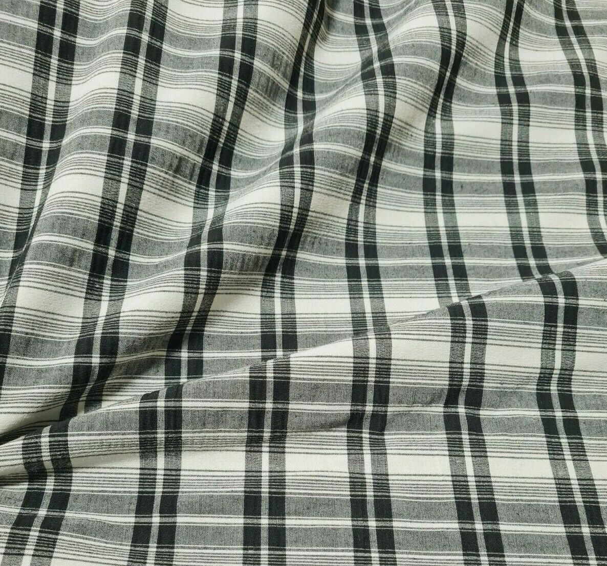CHECKED STRETCH SHIRT FABRIC - SOLD BY THE METRE