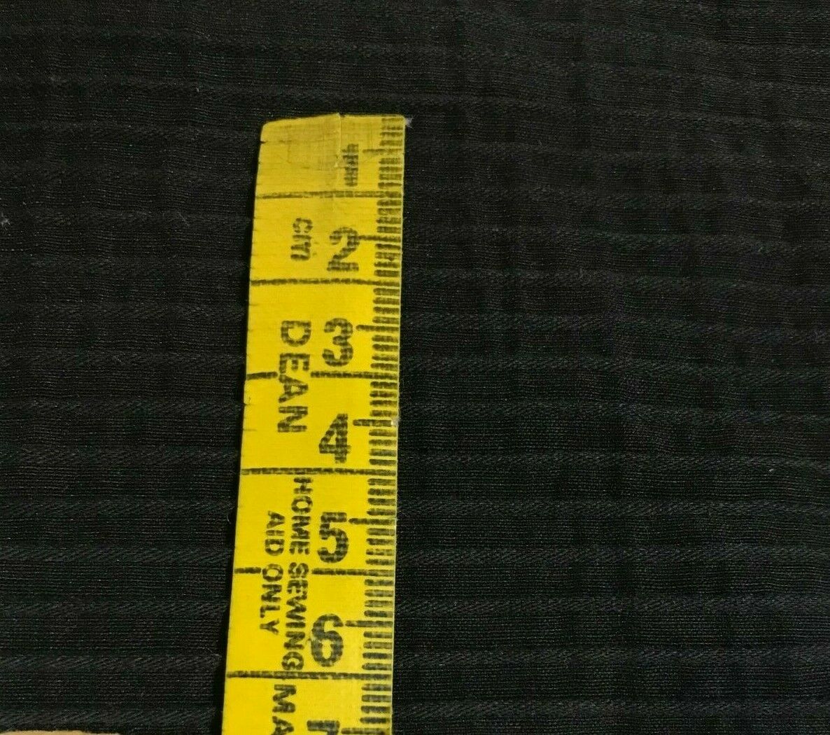 BLACK STRIPED STRETCH COTTON POLYESTER FABRIC - SOLD BY THE METRE