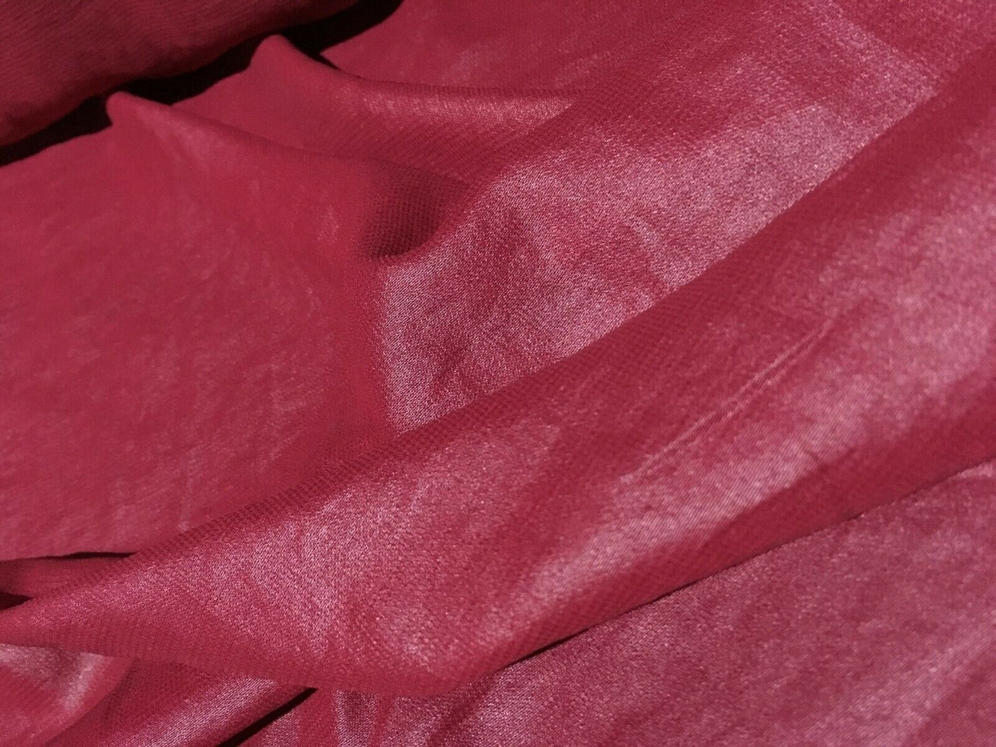 DARK RED BRIGHT CHIFFON FABRIC-SOLD BY THE METER