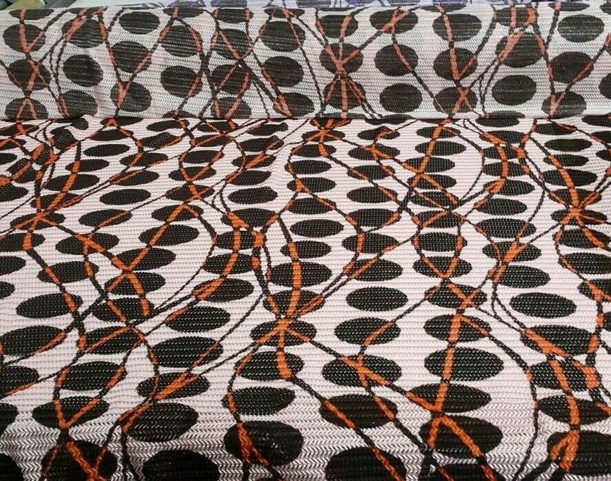 CIRCLE PRINTED STRETCH LACE FABRIC-2 COLOURS-SOLD BY THE METER