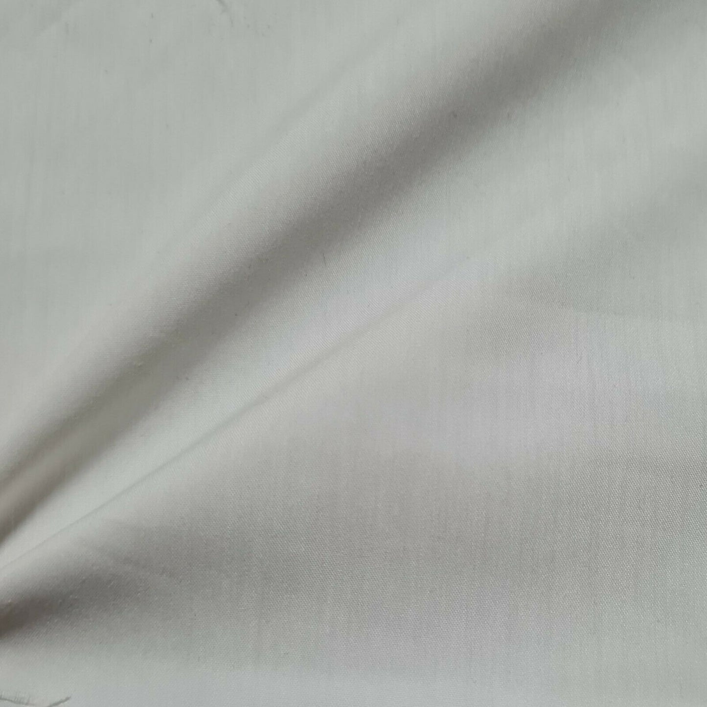 Popline Fabric Cotton Blend Off White and Light Blue Sold By The Metre