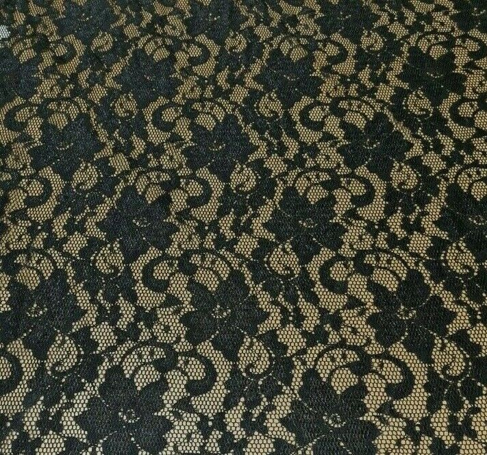 STRETCH LACE FABRIC FLORAL FUCHSIA COLOUR-SOLD BY THE METRE