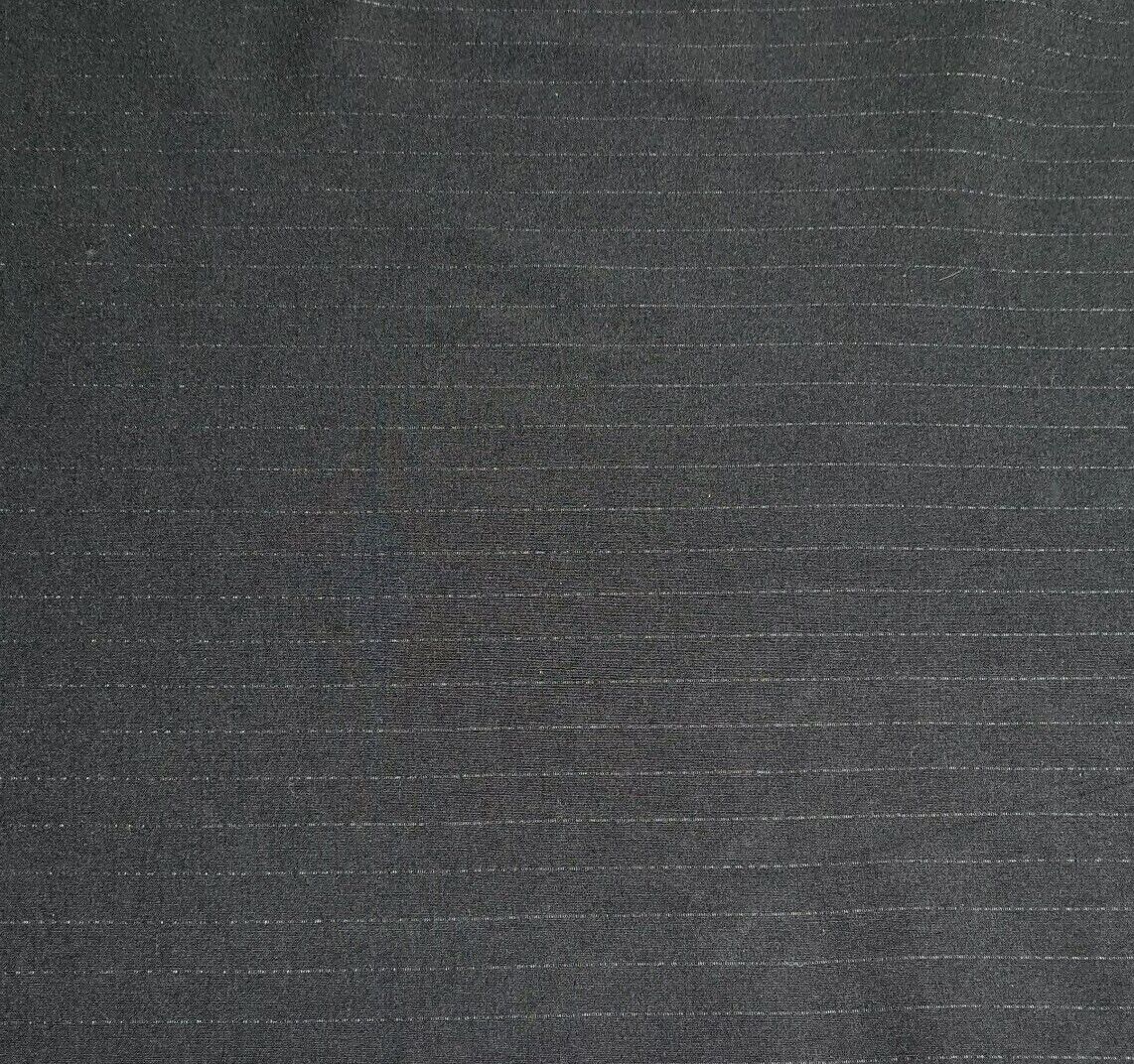 Bengaline Fabric Lurex Pinstripe Black Colour 2 Way Stretch 55" Wide
