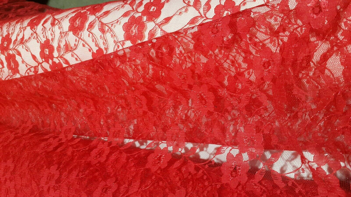 Red Lace Fabric 