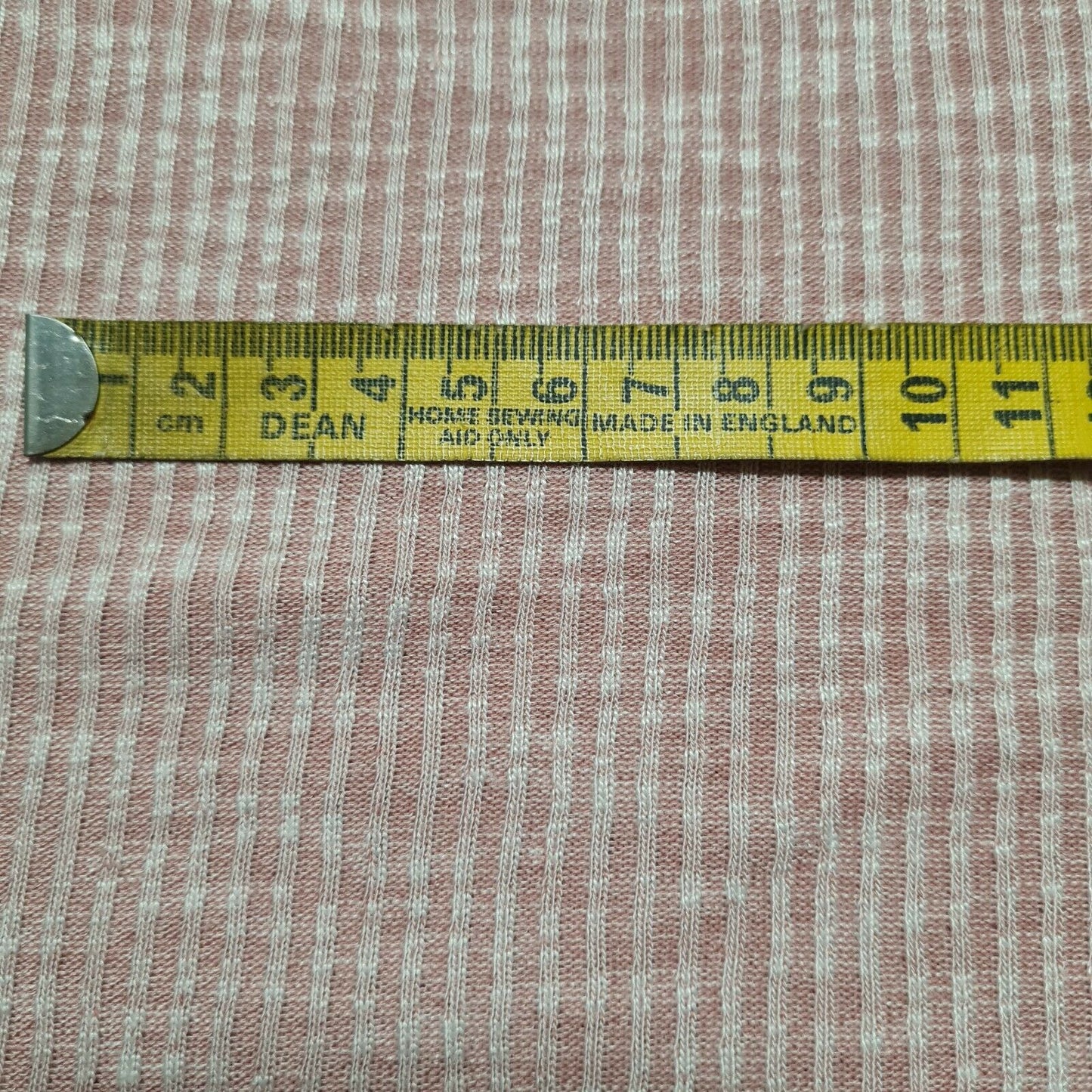 RIB JERSEY FABRIC PINK WHITE MELANGE VISCOSE POLYESTER SOLD BY THE METRE