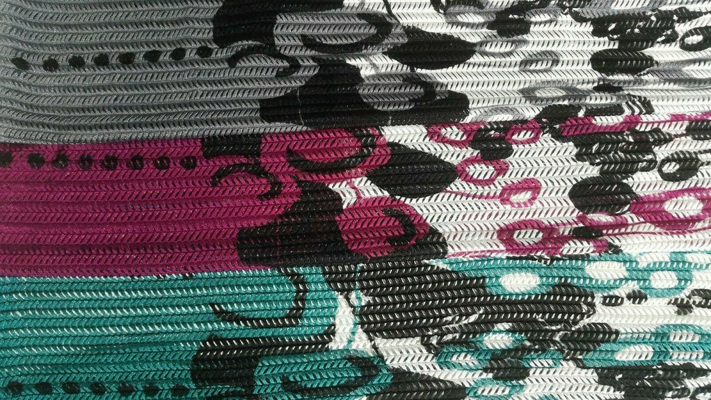 BORDER PRINTED STRETCH LACE FABRIC 3 COLOURS - SOLD BY THE METRE
