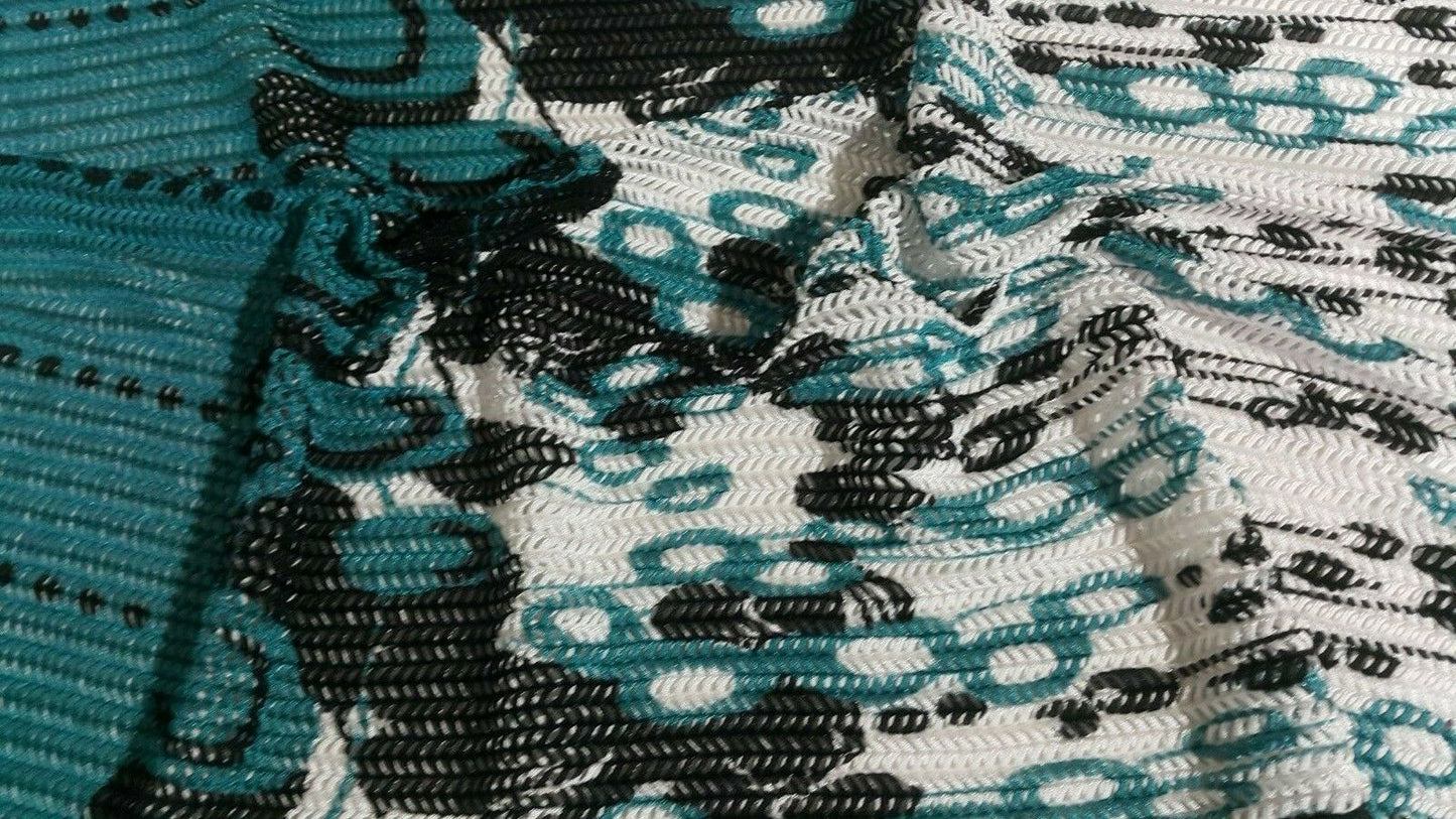 BORDER PRINTED STRETCH LACE FABRIC 3 COLOURS - SOLD BY THE METRE
