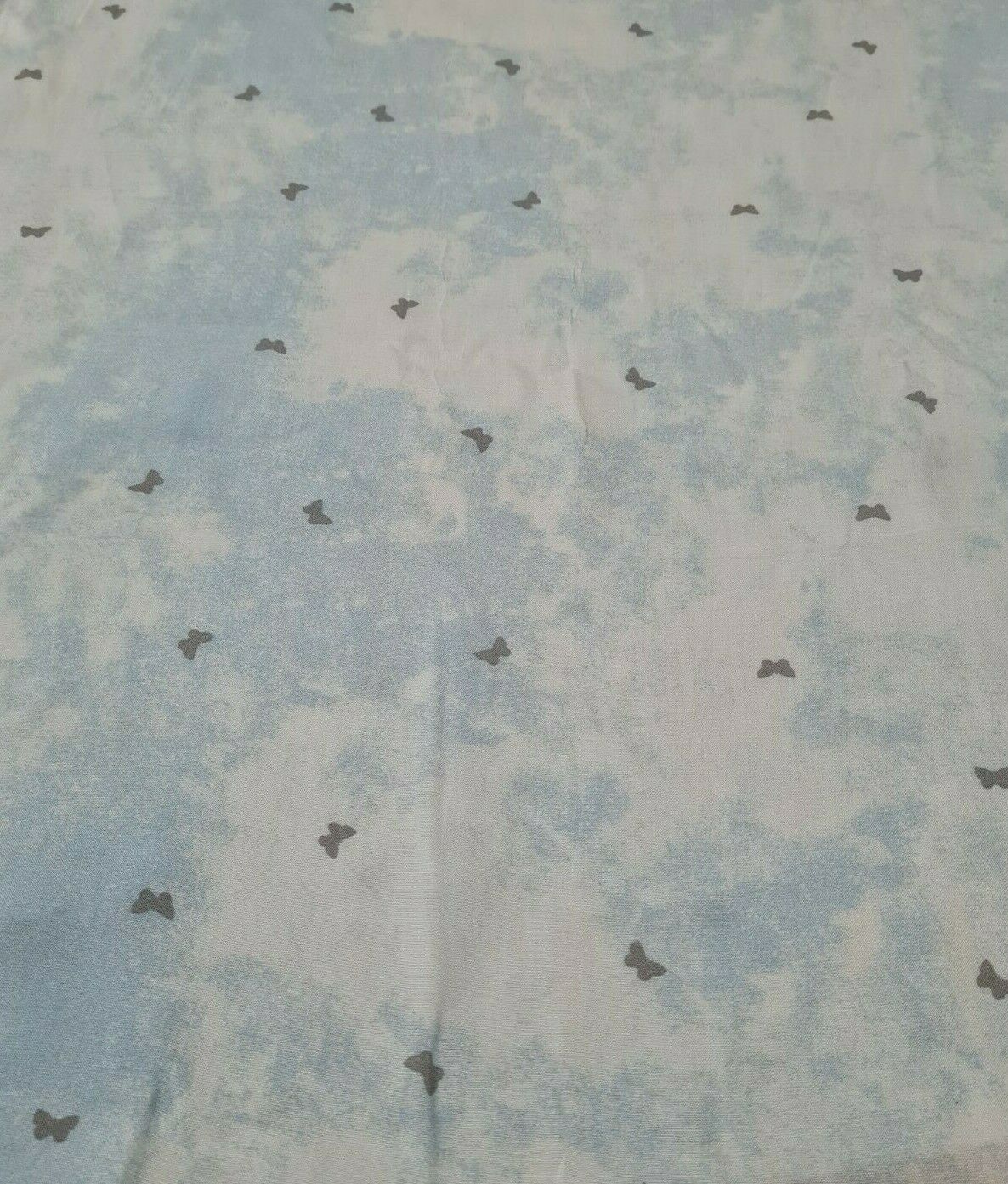 VISCOSE FABRIC BUTTERFLY AND CLOUD PRINTED - SOLD BY THE METRE