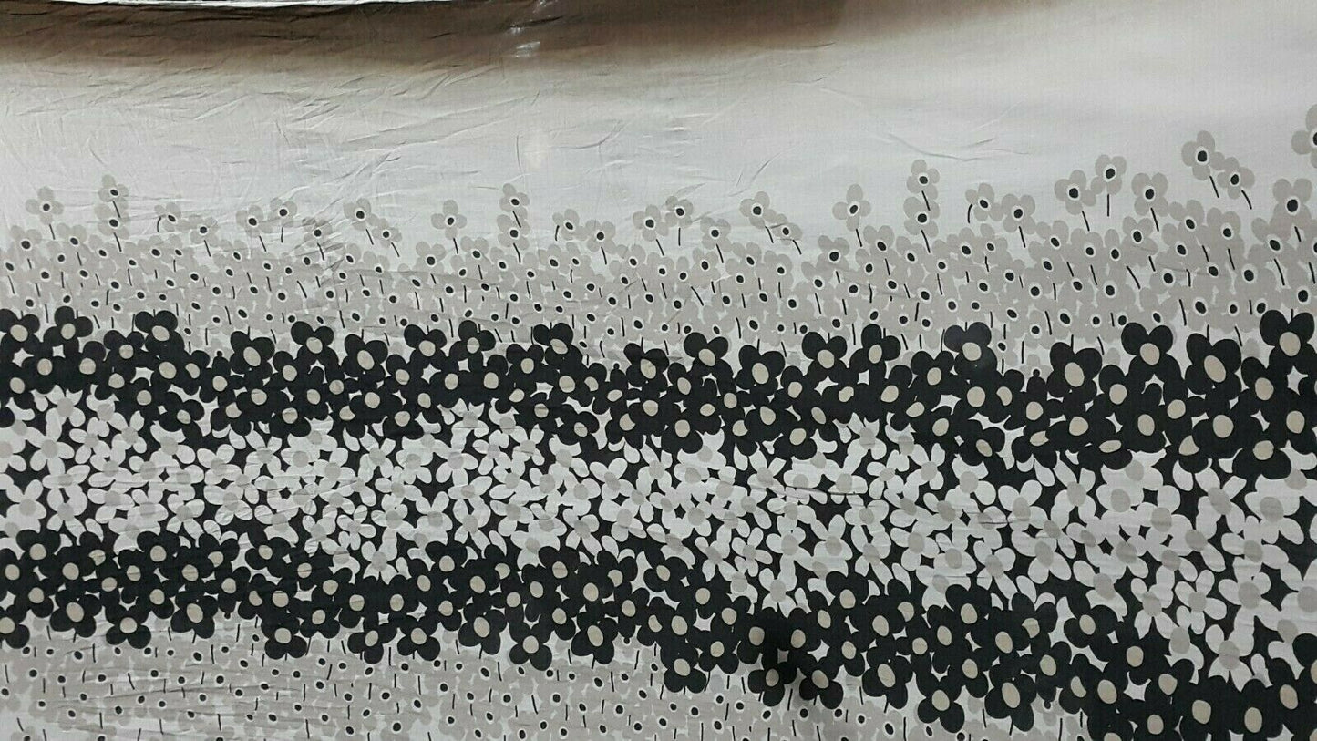 FLORAL BORDER PRINTED THIN COTTON (VOILE) FABRIC-SOLD BY THE METER