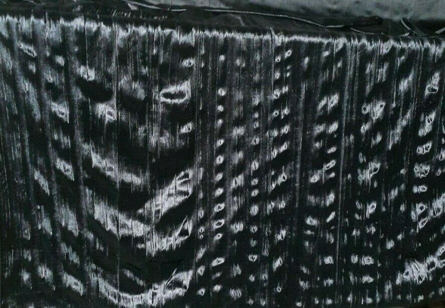 PLUSH VELVET FABRIC NAVY COLOUR STRETCH CRINKLED EFFECT-SOLD BY THE METRE