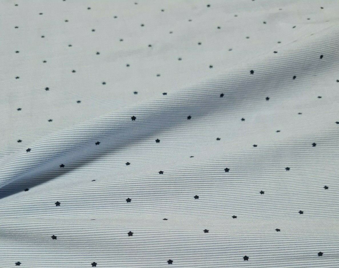 SPOTTED AND STRIPED STRETCH SHIRT FABRIC - SOLD BY THE METRE