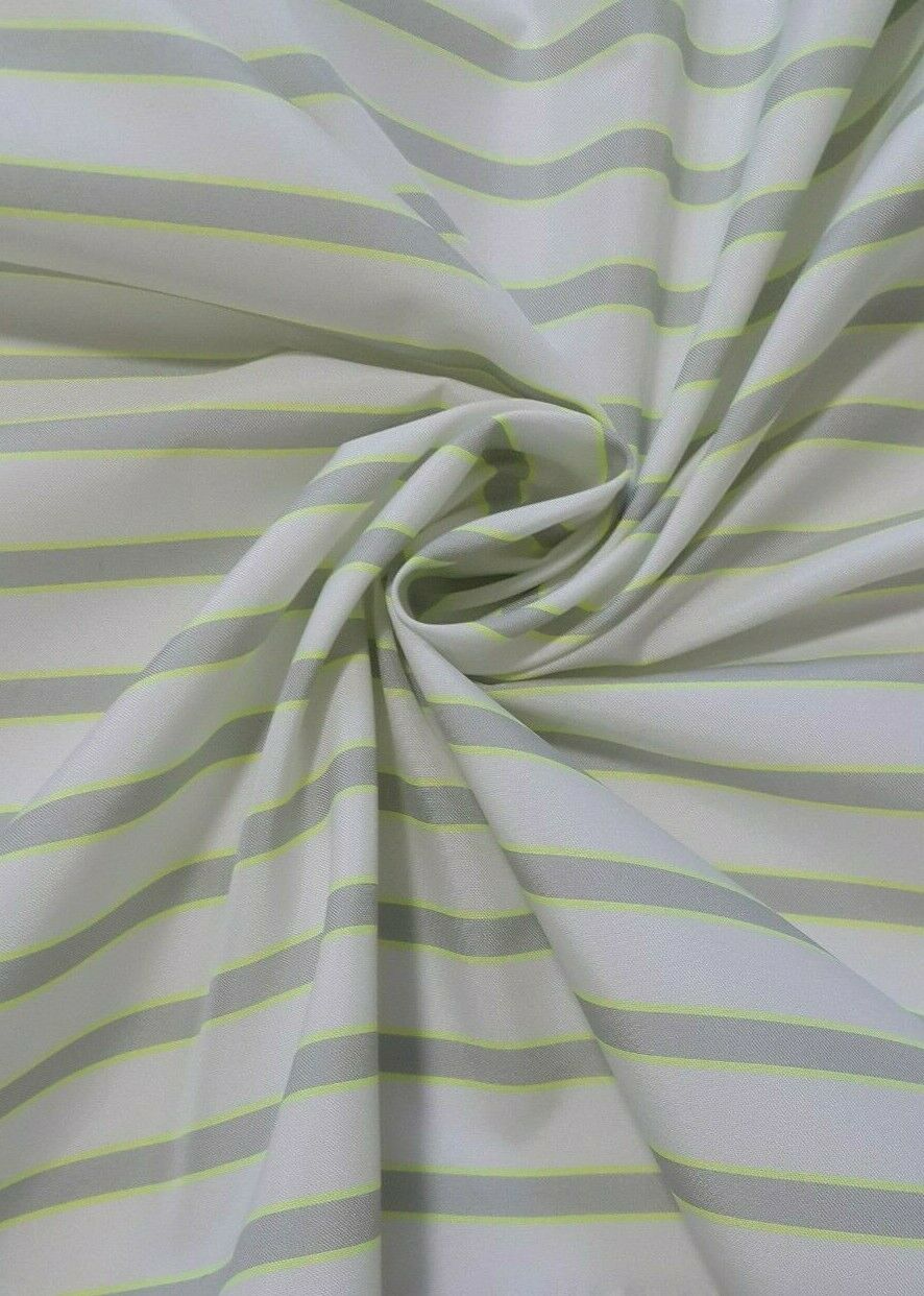 STRIPED THIN POLYESTER FABRIC - SOLD BY THE METRE