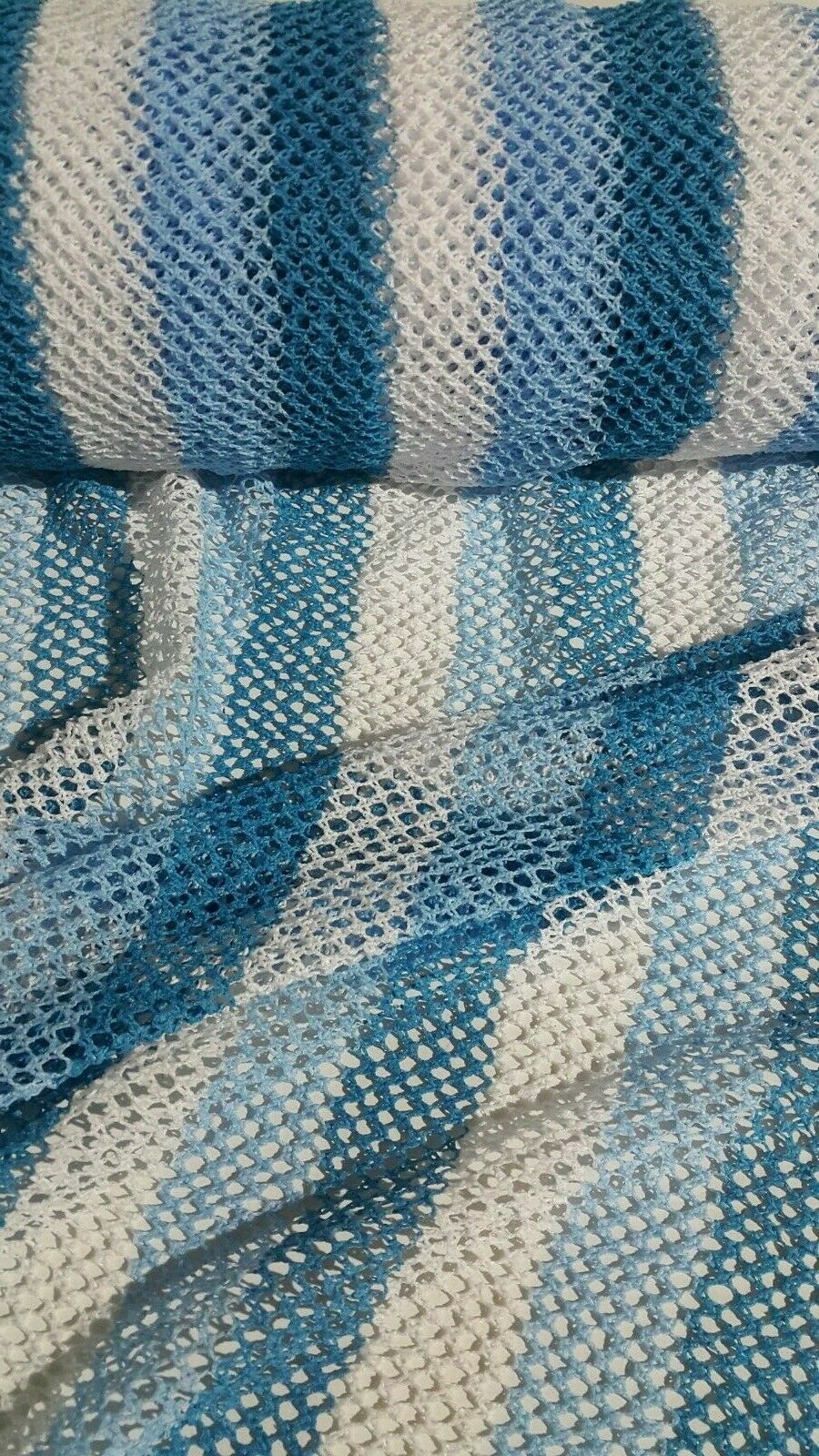 STRIPED NET LACE FABRIC-2 COLOURS-SOLD BY THE METER