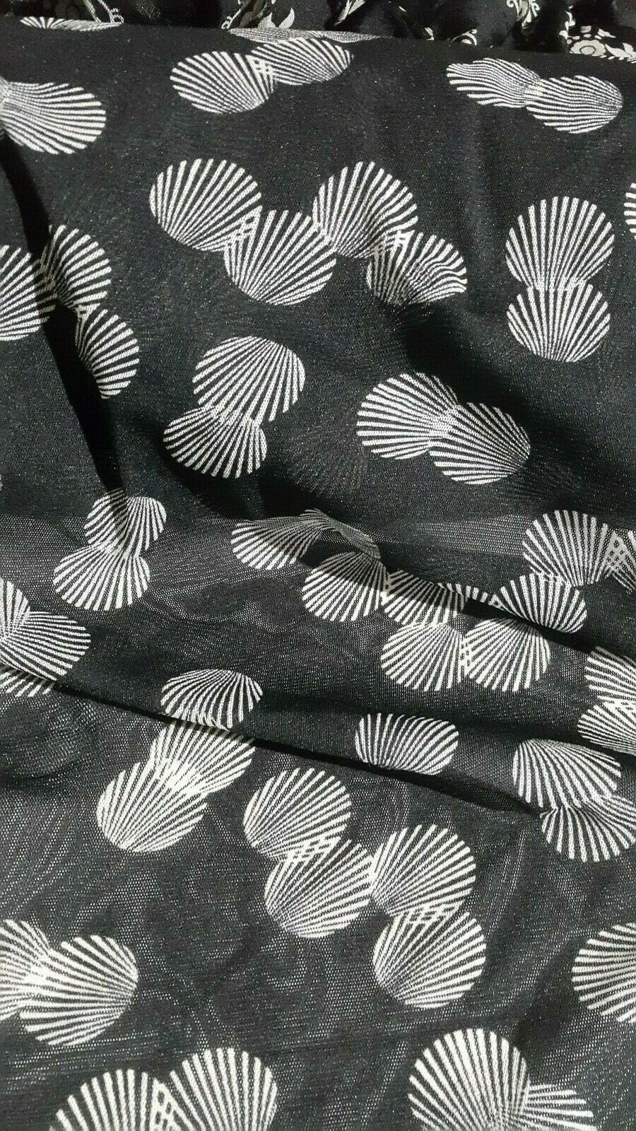 STRETCH TULLE FABRIC SHELL PRINTED -SOLD BY THE METER