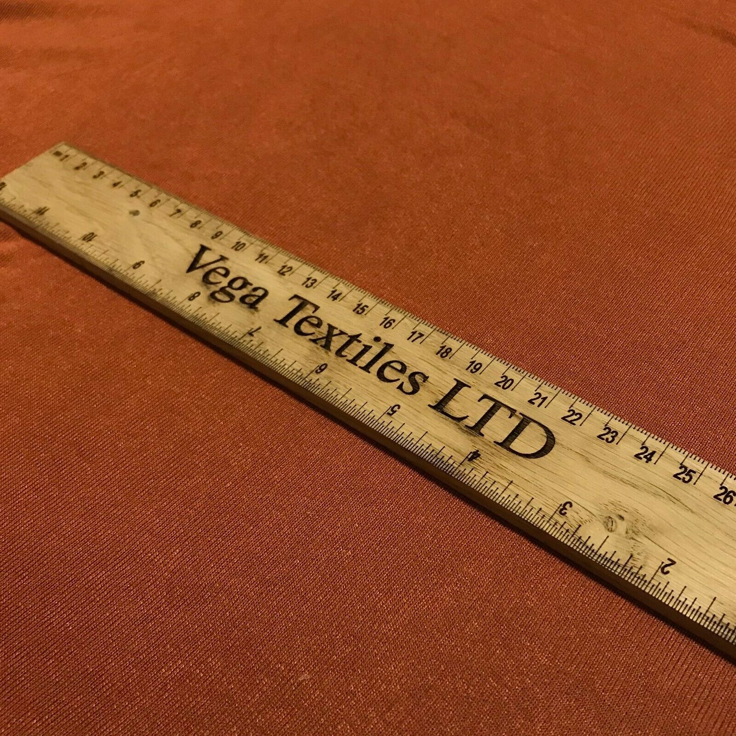 Viscose Rib Jersey Fabric Brick Colour 70" Wide 2-Way Stretch Sold By The Metre