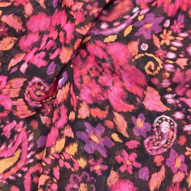 Chiffon Fabric Paisley Printed 55" Wide Sold By Metre