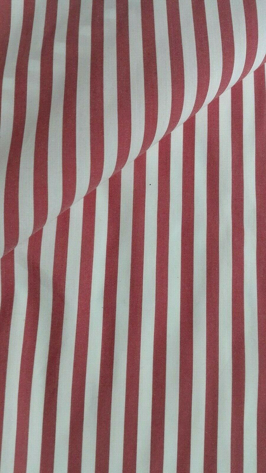 STRETCH SHIRT FABRIC WHITE AND RED-WHITE STRIPED -SOLD BY THE METRE