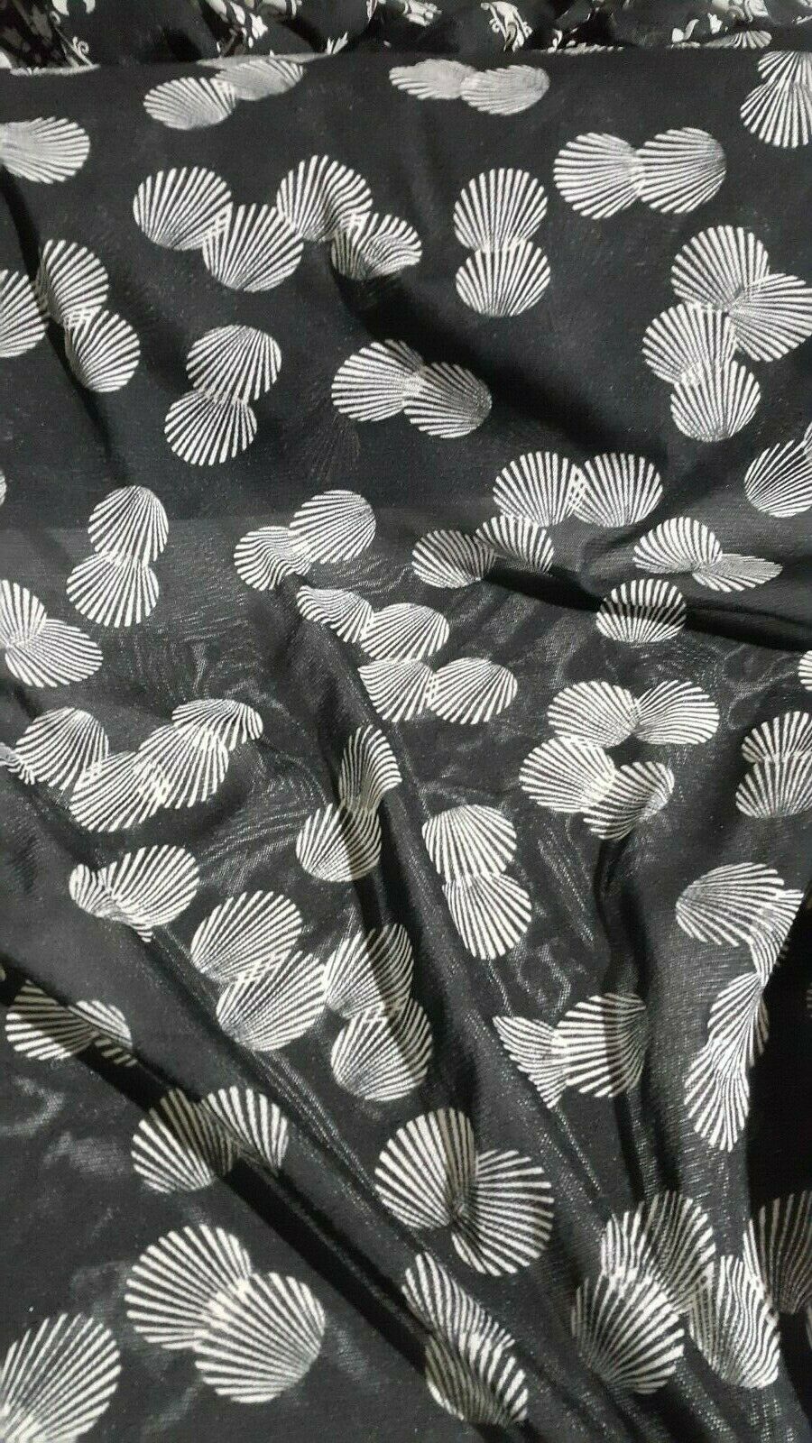 STRETCH TULLE FABRIC SHELL PRINTED -SOLD BY THE METER